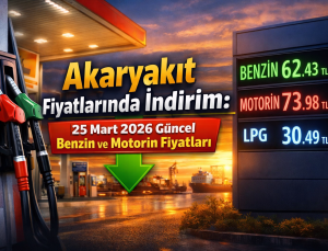 Akaryakıt Fiyatlarında İndirim: 25 Mart 2026 Güncel Benzin ve Motorin Fiyatları
