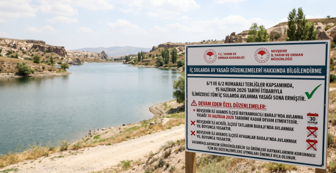 Nevşehir’de İç Sularda Balık Avı Yasağı Sona Erdi! İşte Avlanmanın Yasak Olduğu Barajlar